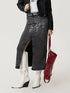 'Blanchett' Denim Column Long Skirt - Celes Fashion